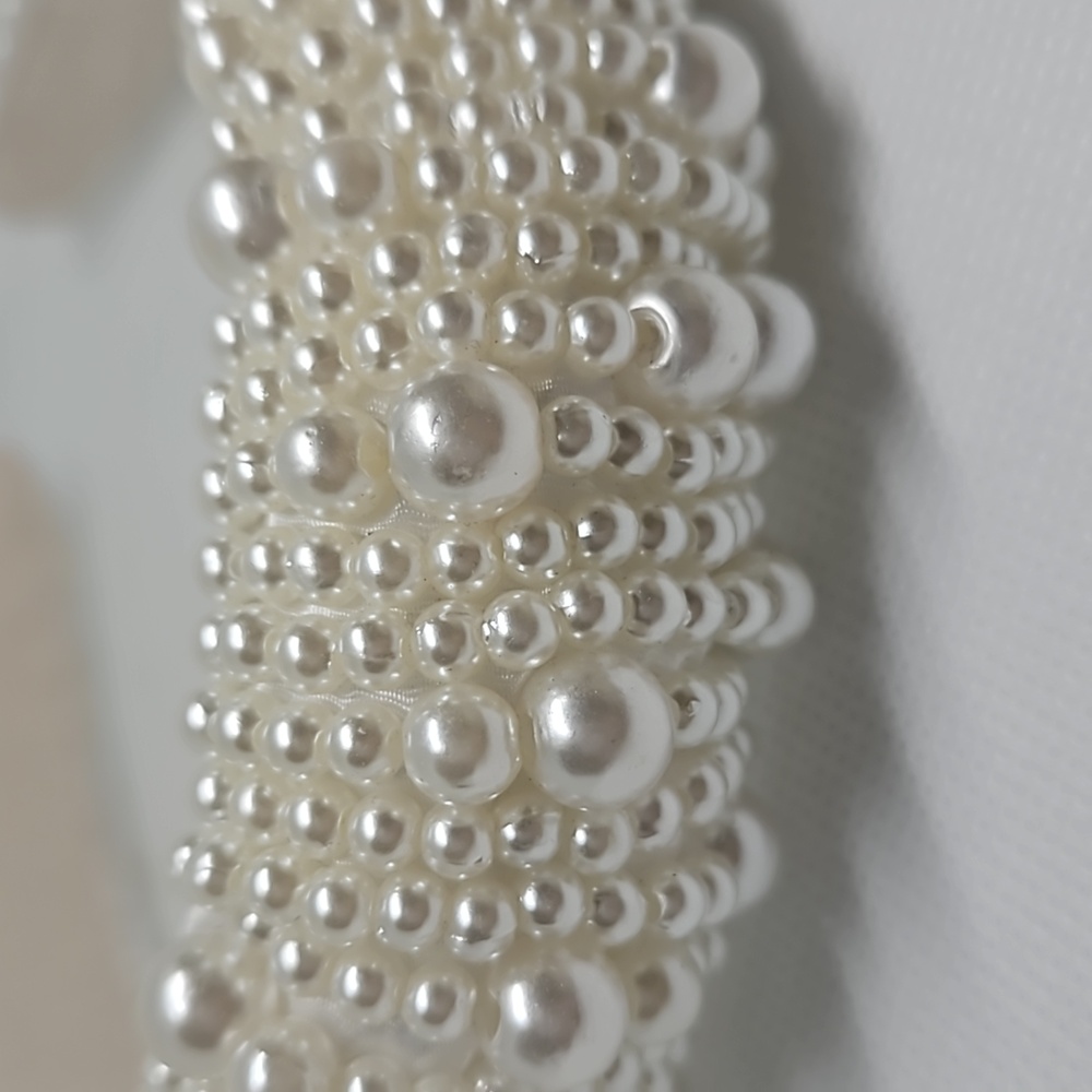 Bridal pearl headband - Picture 2 of 4